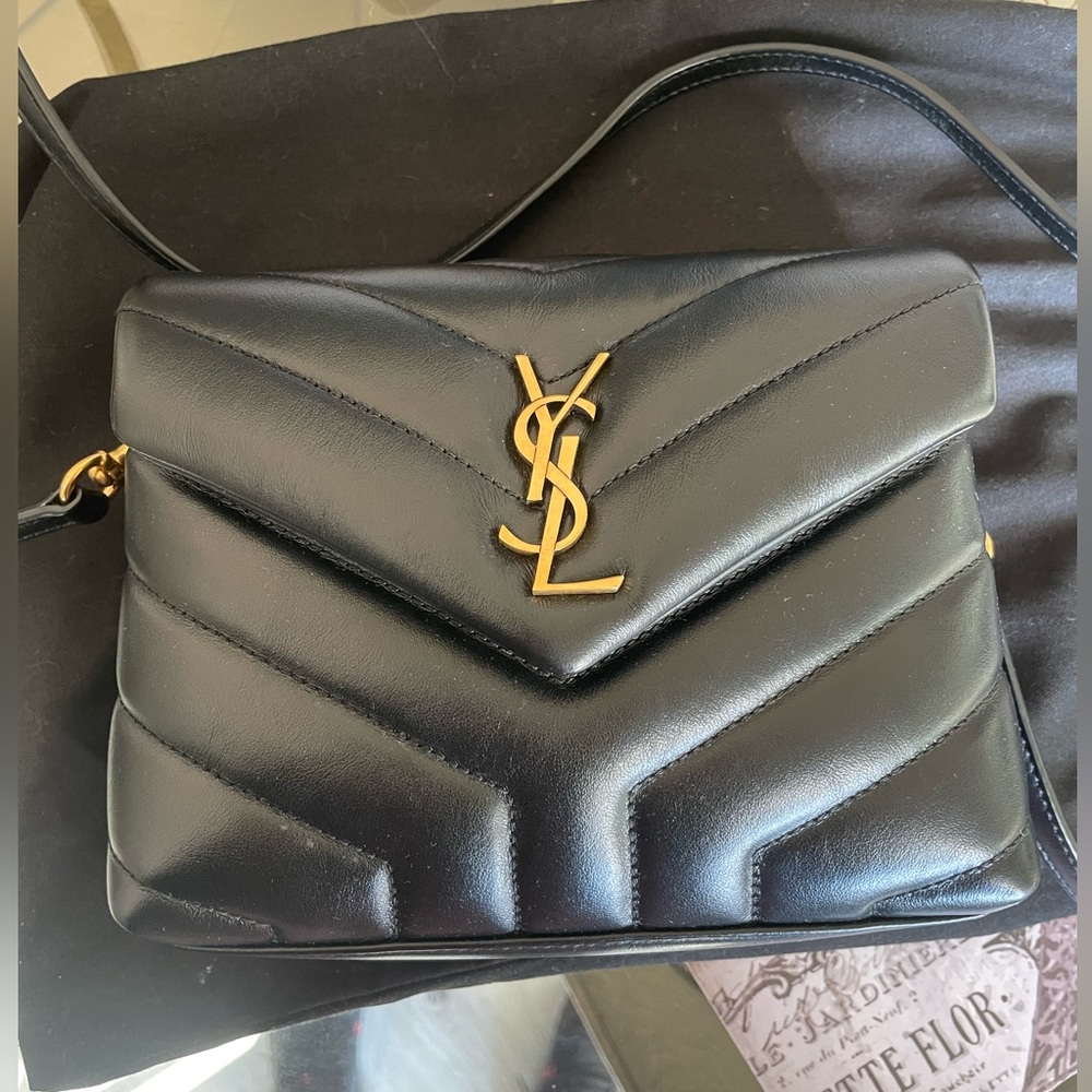 LOULOU Toy Strap Bag in quilted “Y” leather.